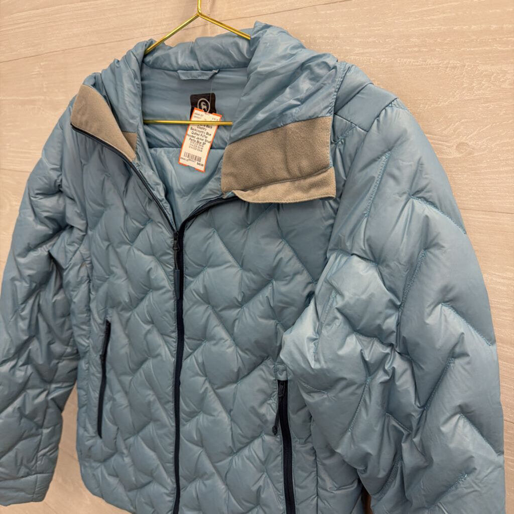Backcountry Blue Quilted Puffer Hooded Jacket Small Petite