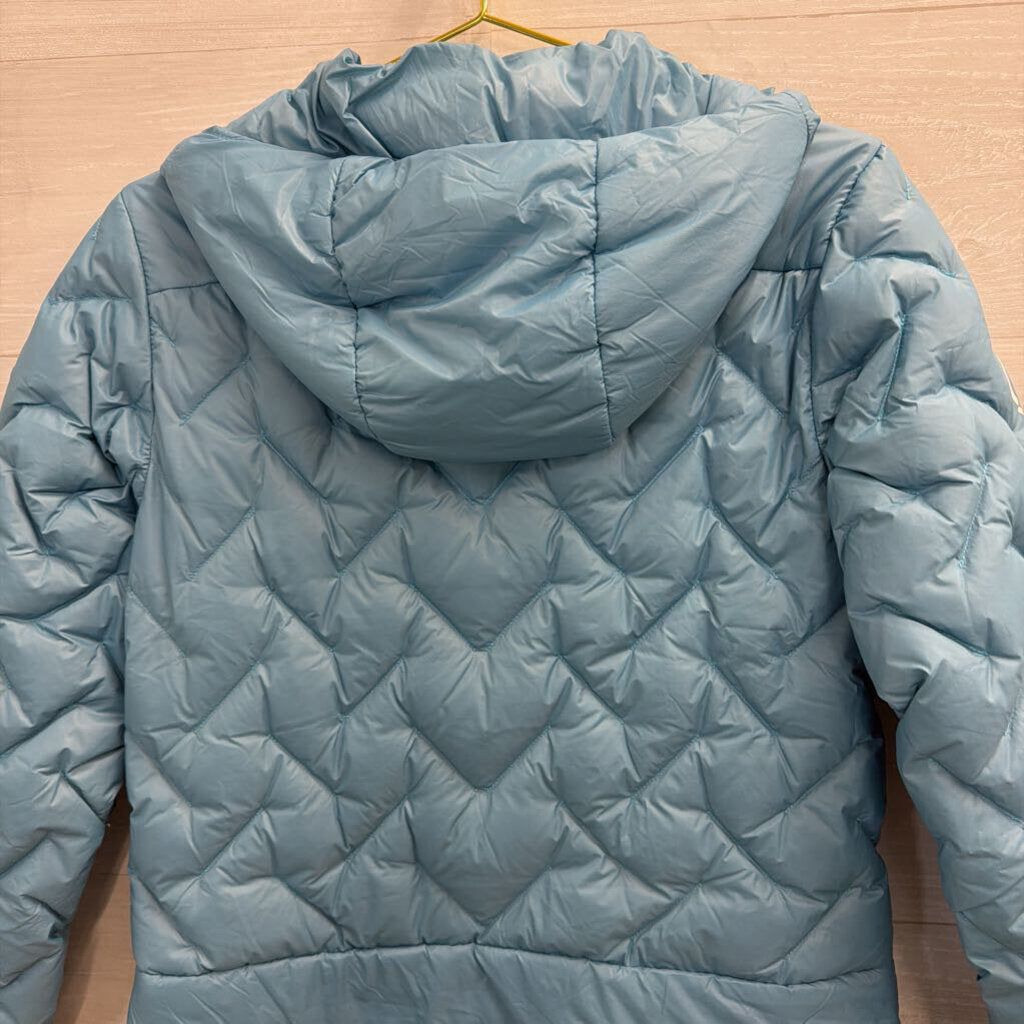 Backcountry Blue Quilted Puffer Hooded Jacket Small Petite