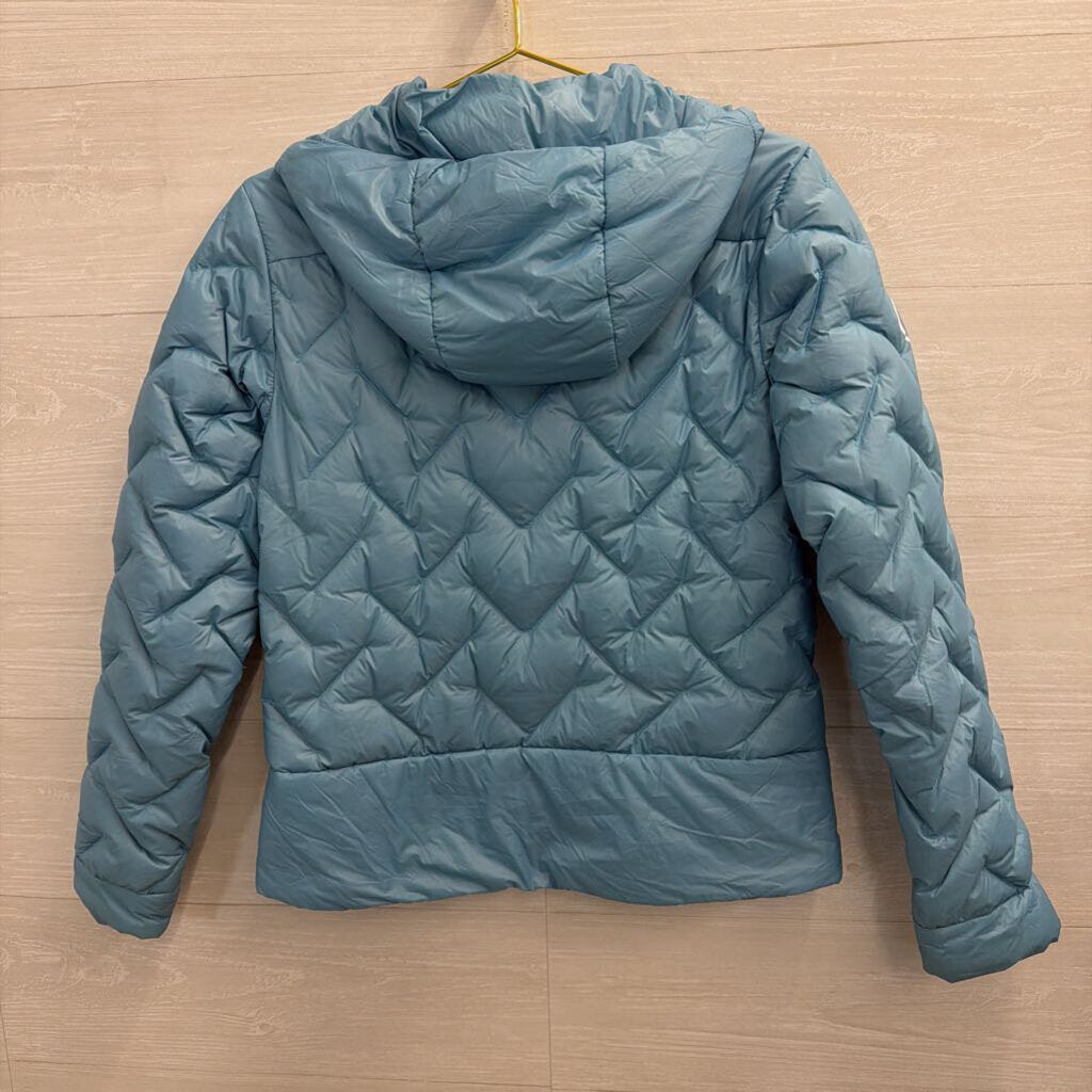 Backcountry Blue Quilted Puffer Hooded Jacket Small Petite