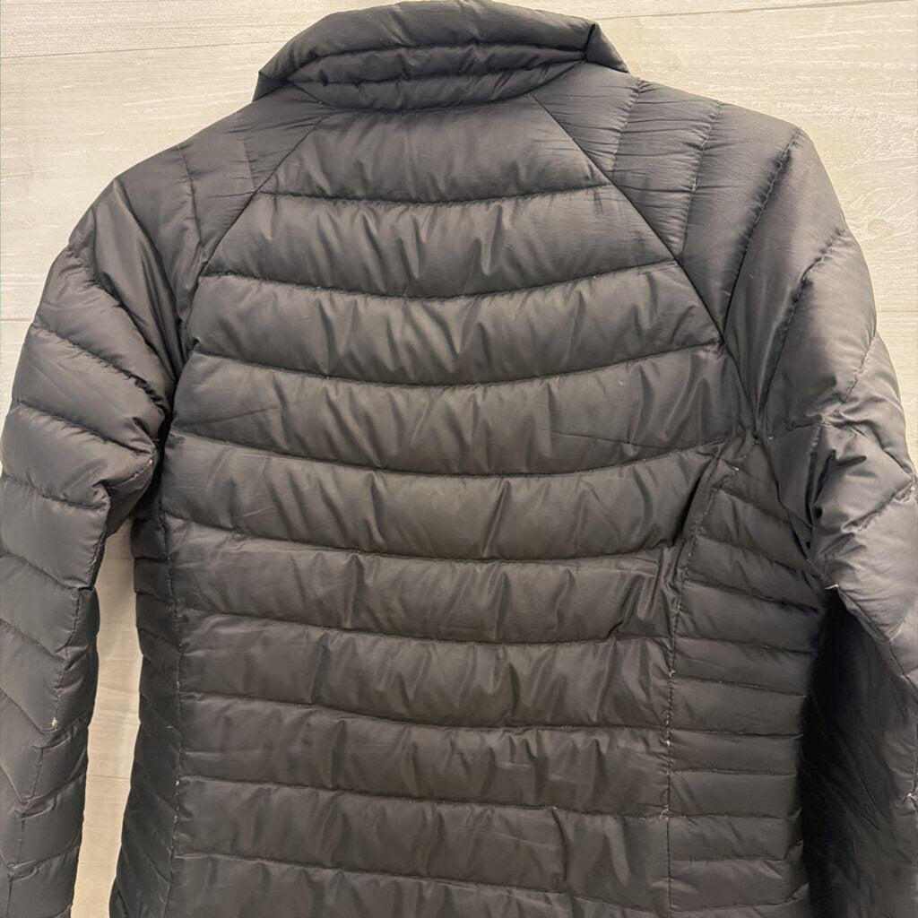 Eddie Bauer Black Quilted Puffer Zip Up Jacket Small Petite