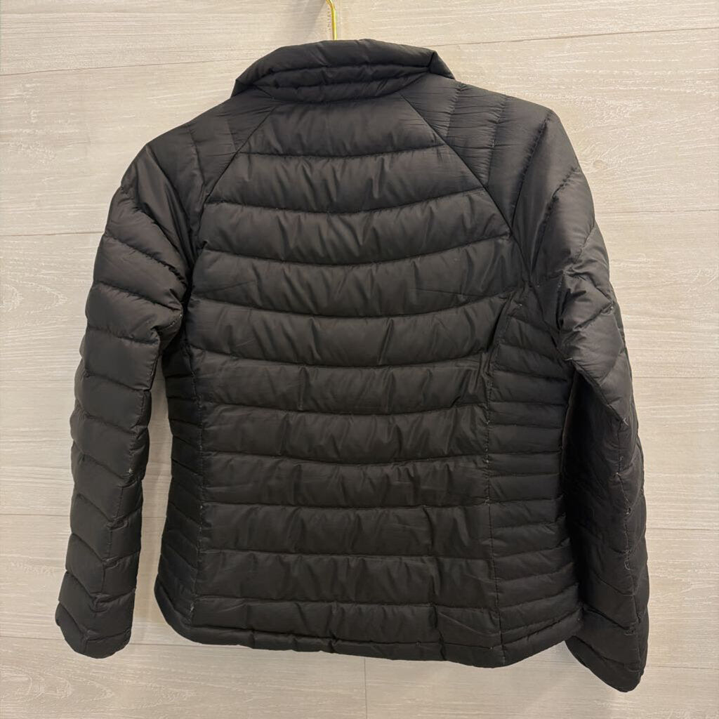 Eddie Bauer Black Quilted Puffer Zip Up Jacket Small Petite