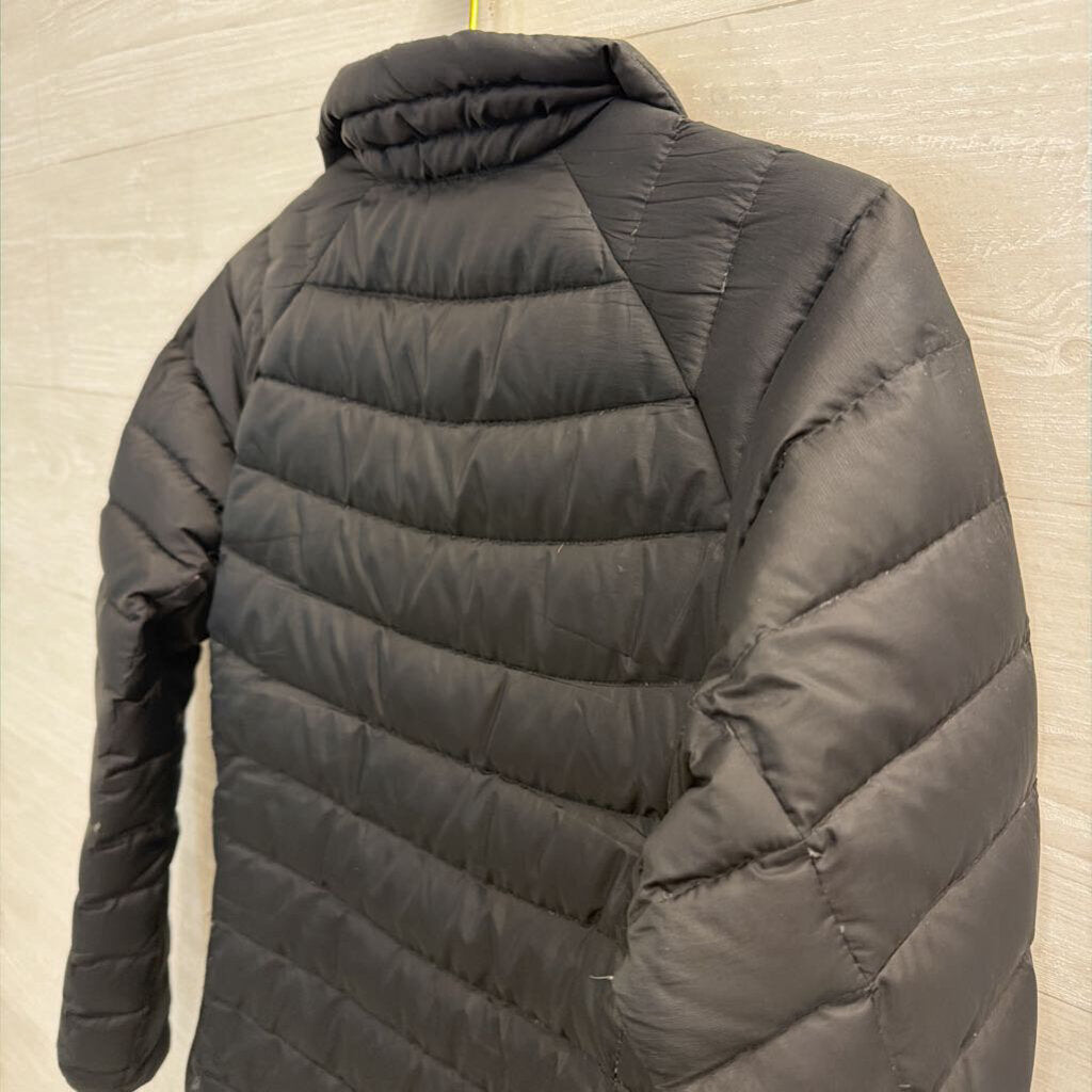 Eddie Bauer Black Quilted Puffer Zip Up Jacket Small Petite