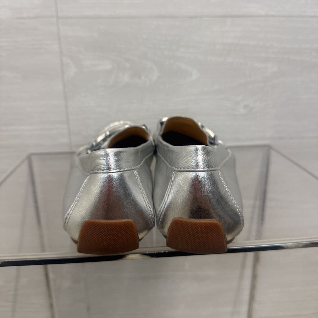 Vaneli Metallic Silver Aiker Driving Loafers 8
