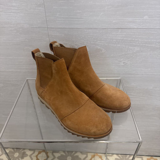 Sorel Brown Suede Harlow Chelsea Boots 8