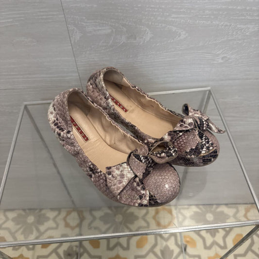 Vintage Prada Snakeskin Ballet Flats 38.5
