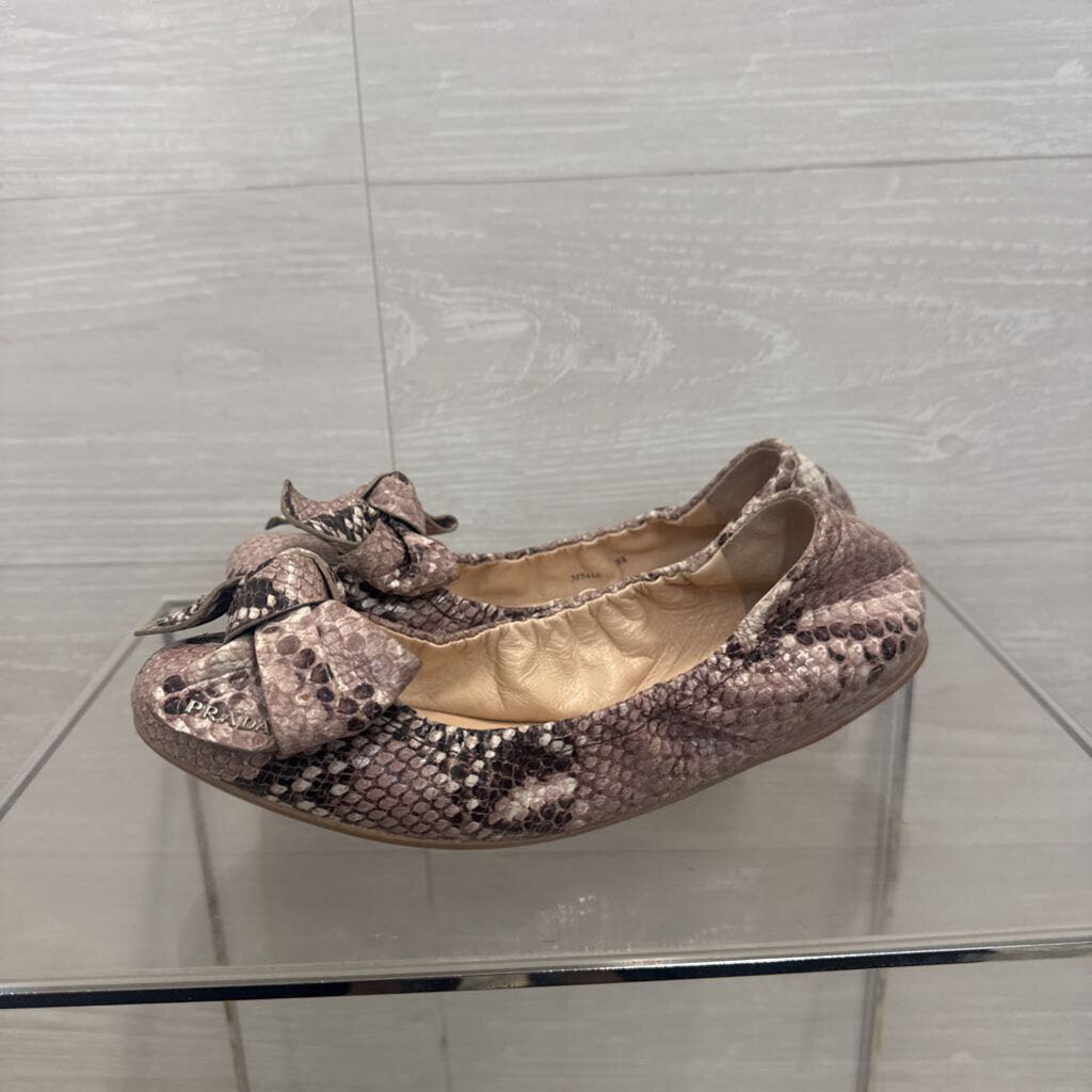 Vintage Prada Snakeskin Ballet Flats 38.5