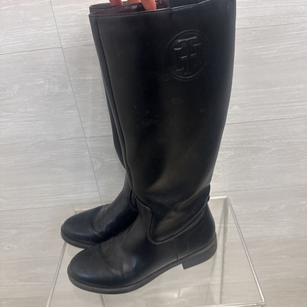 Tommy Hilfiger Black Knee High Riding Boots 8.5