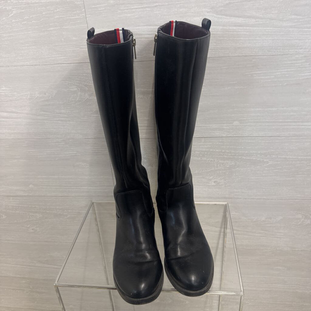 Tommy Hilfiger Black Knee High Riding Boots 8.5