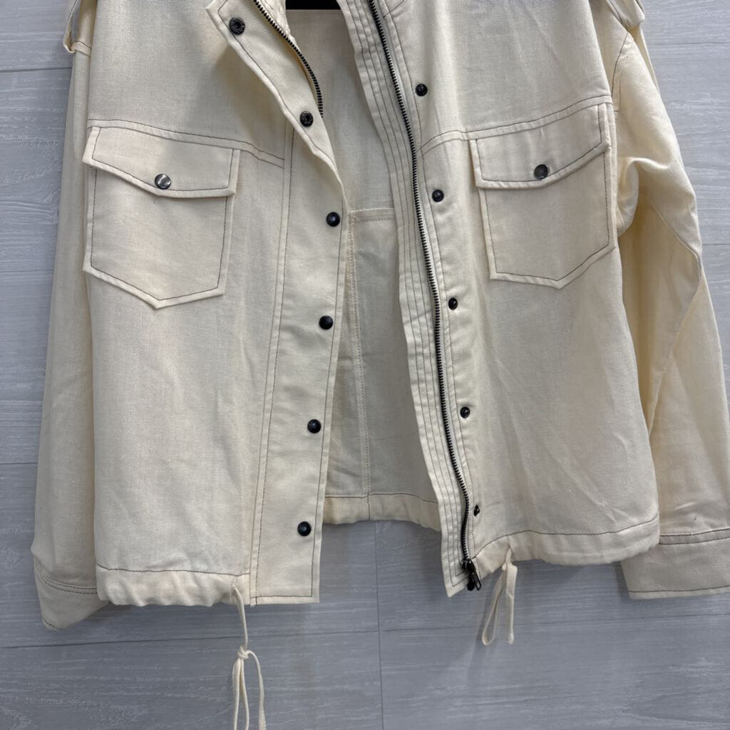 Blu Pepper Cream Lightweight Jacket Small