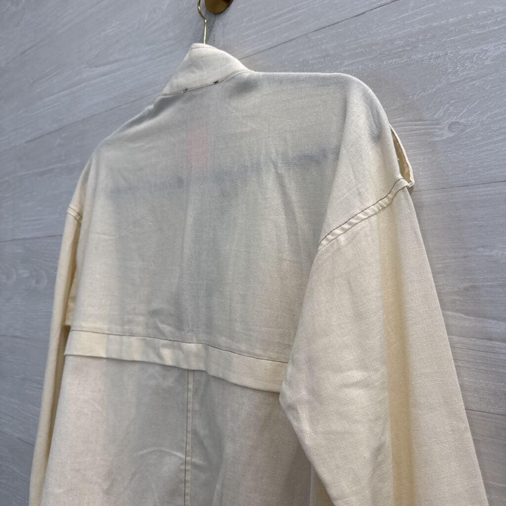 Blu Pepper Cream Lightweight Jacket Small