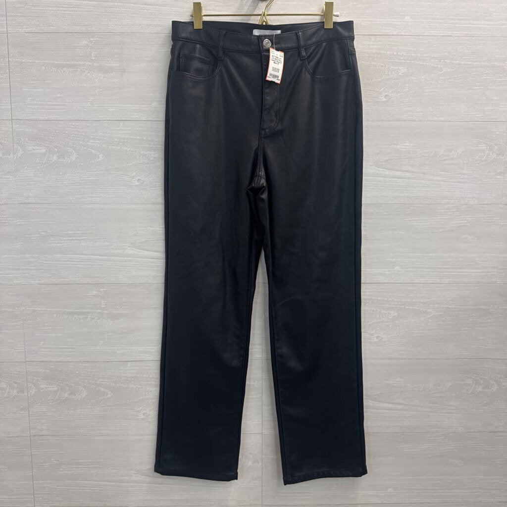 Loft Black Faux Leather Pants 27