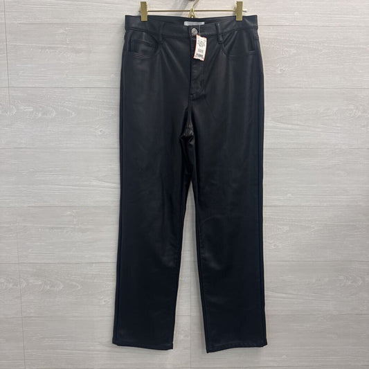 Loft Black Faux Leather Pants 27