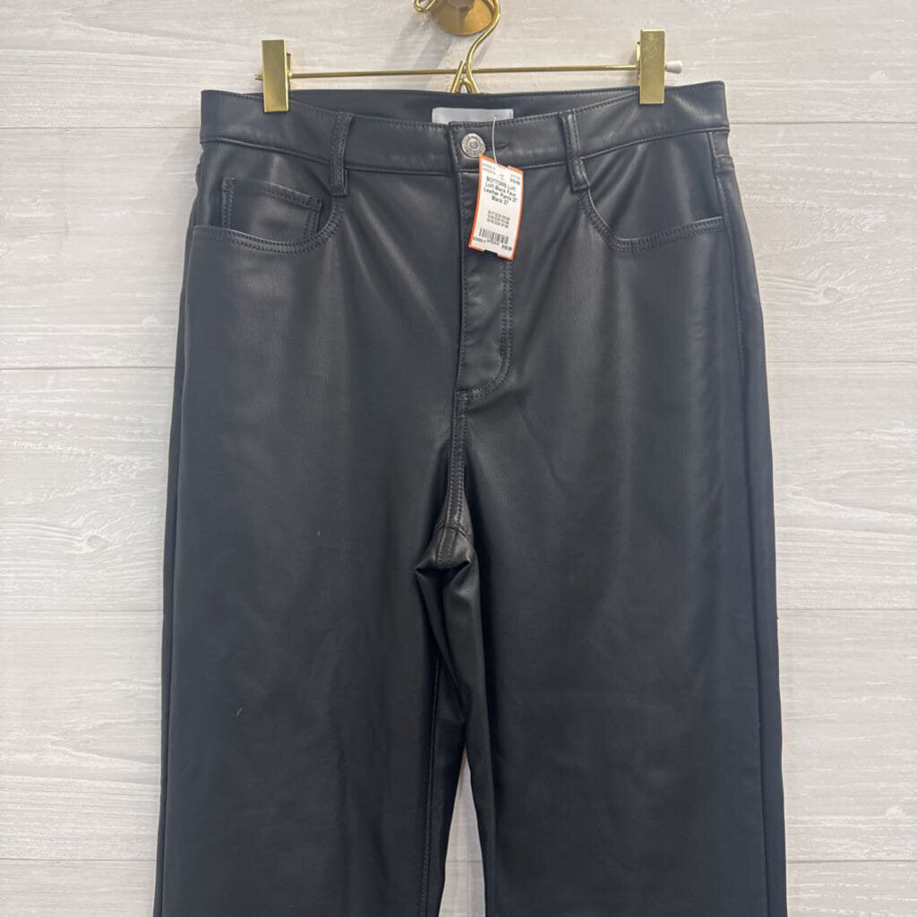 Loft Black Faux Leather Pants 27