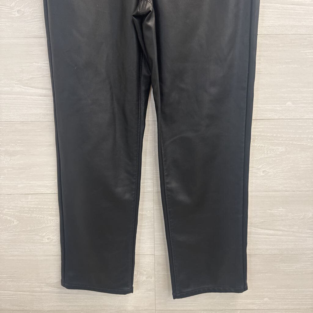 Loft Black Faux Leather Pants 27