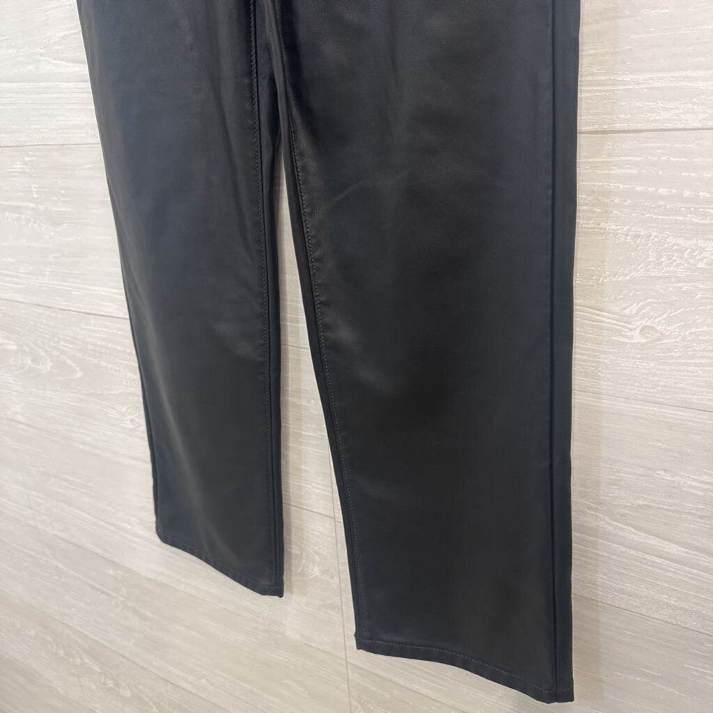 Loft Black Faux Leather Pants 27