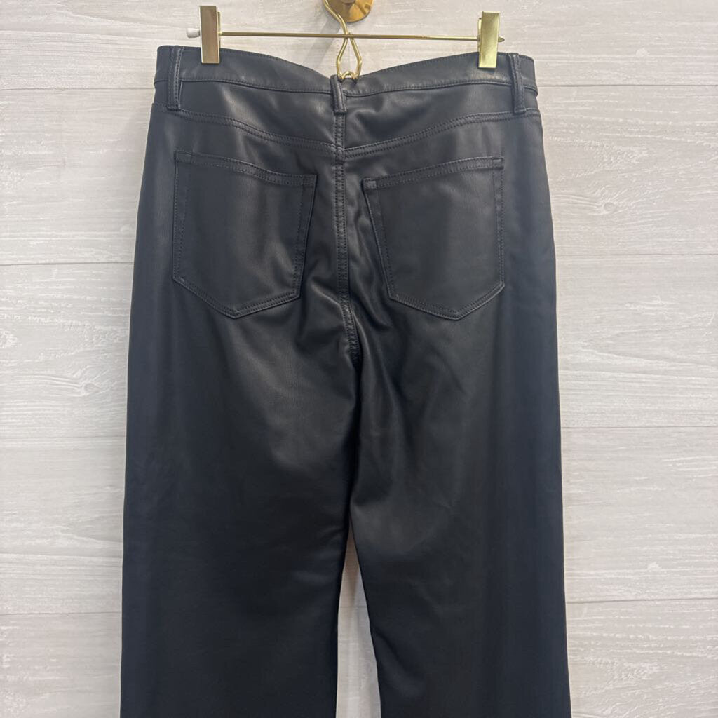 Loft Black Faux Leather Pants 27