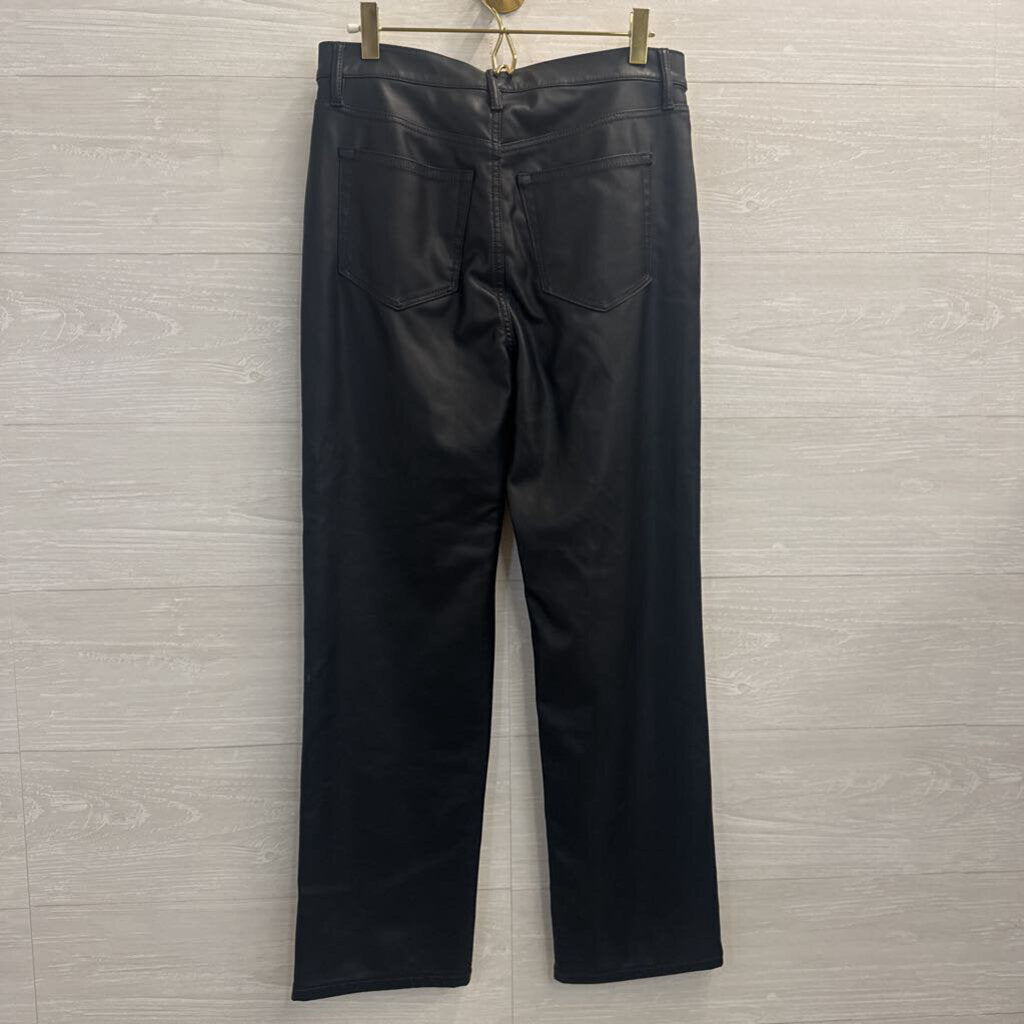 Loft Black Faux Leather Pants 27