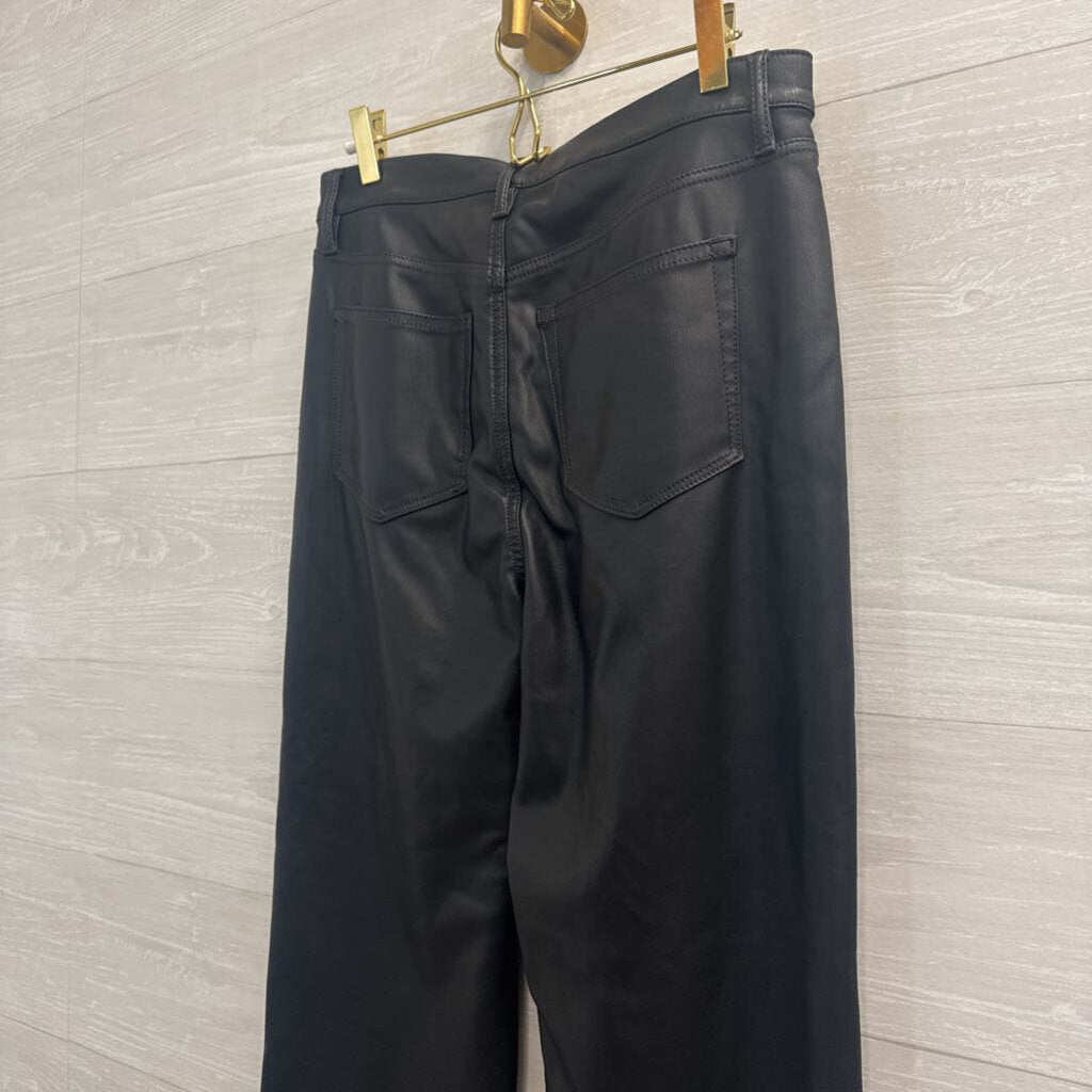 Loft Black Faux Leather Pants 27