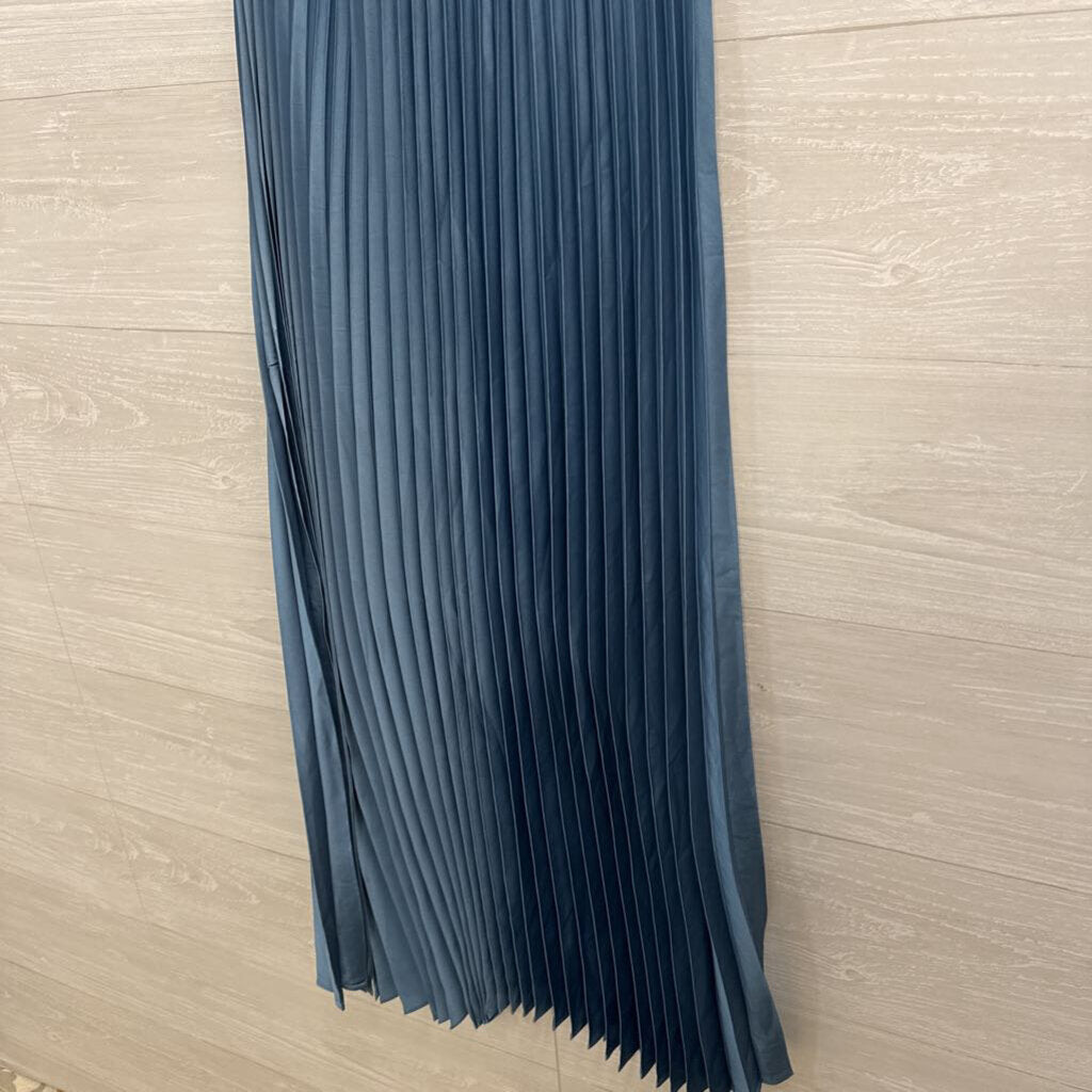 Joie Blue Sleeveless Pleated Skirt Midi Dress Extra Small