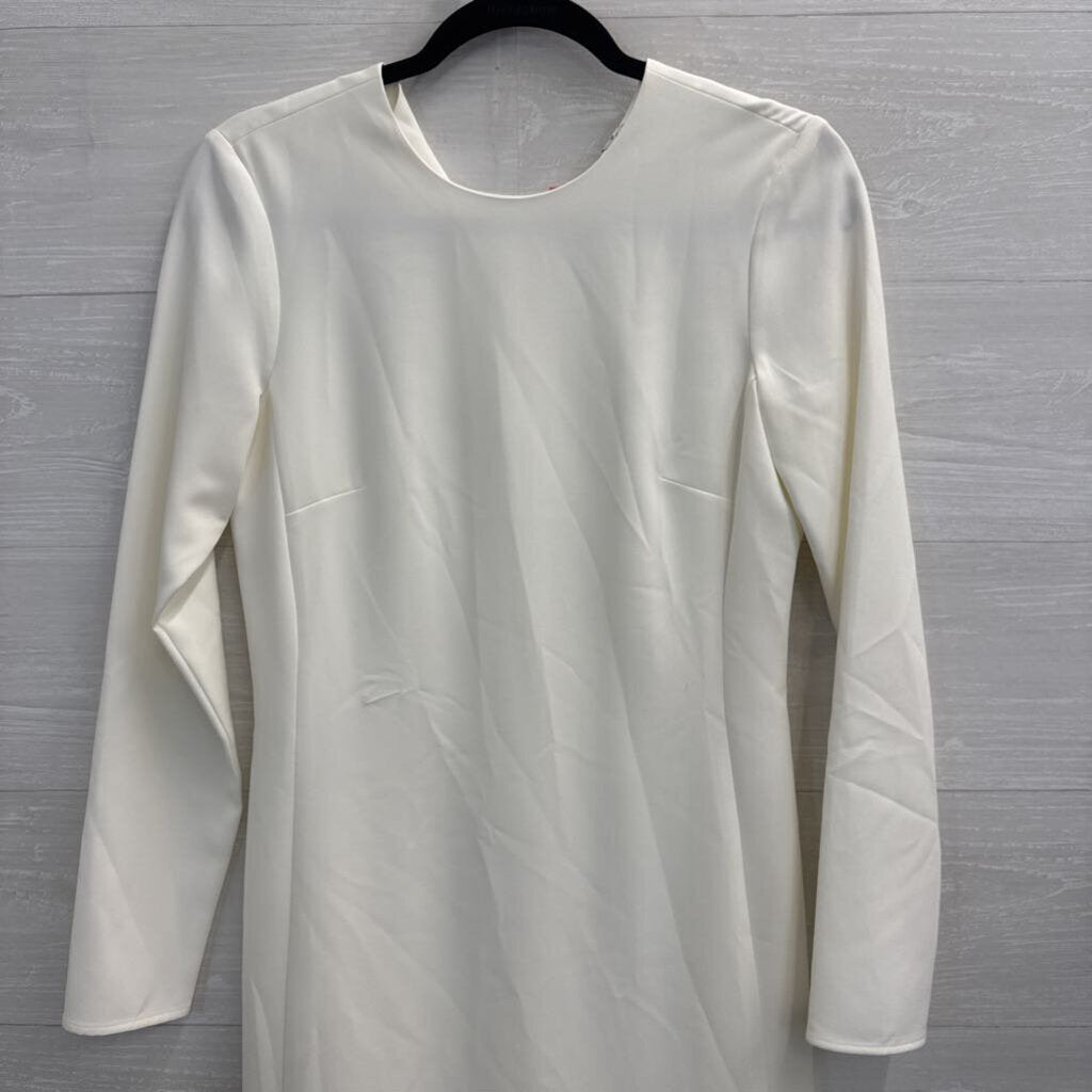 Gianni Bini White Long Sleeve Rhinestone Fringe Dress 2