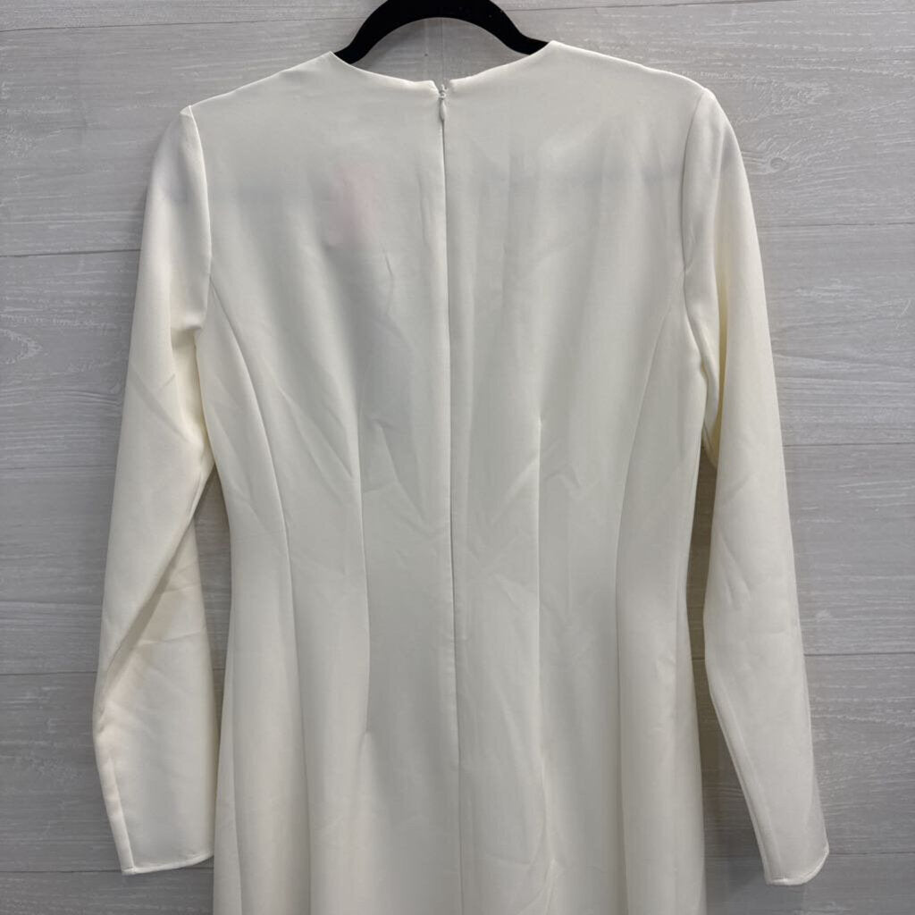 Gianni Bini White Long Sleeve Rhinestone Fringe Dress 2