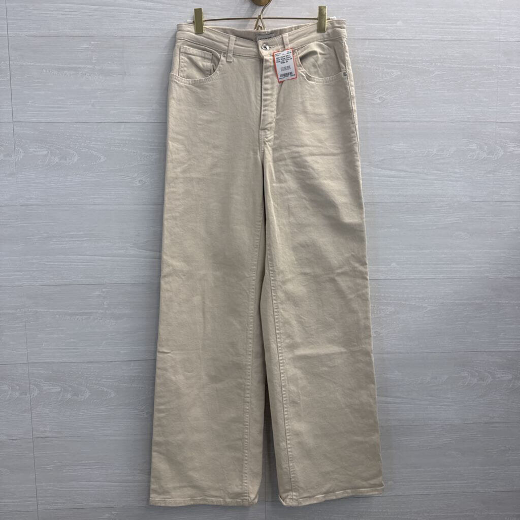 Only Beige Denim Wide Leg Pants 29