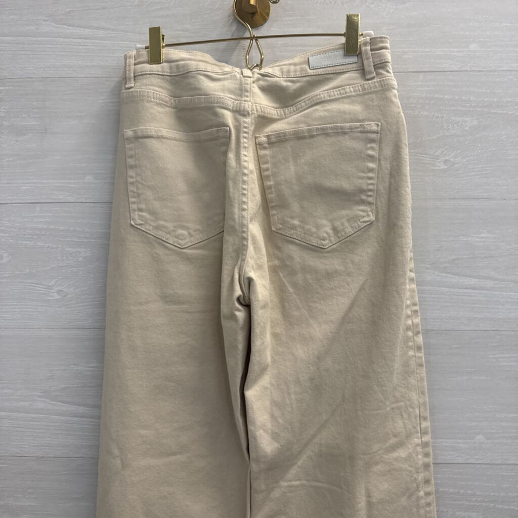Only Beige Denim Wide Leg Pants 29
