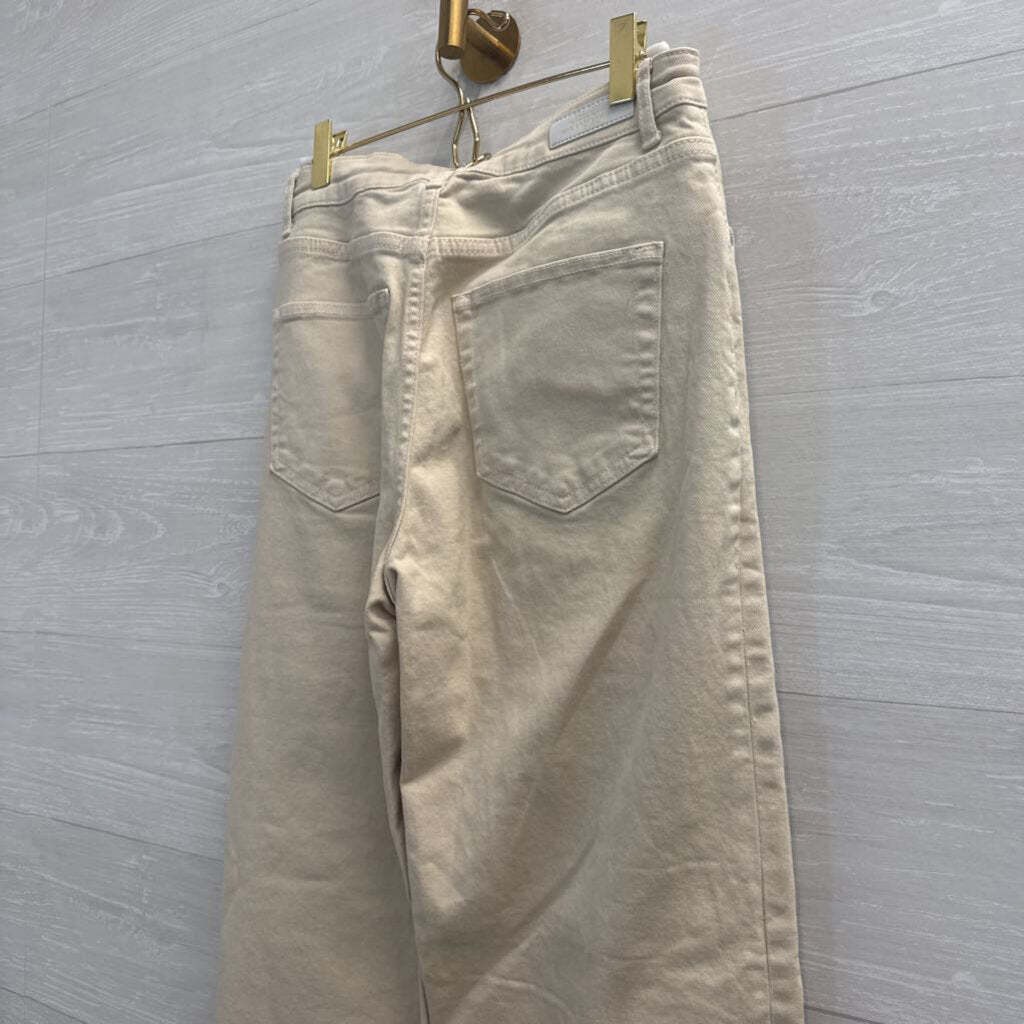 Only Beige Denim Wide Leg Pants 29