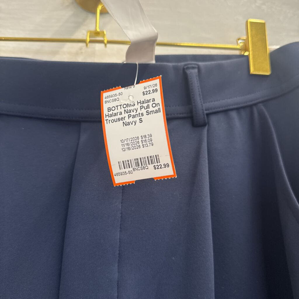 Halara Navy Pull On Trouser Pants Small