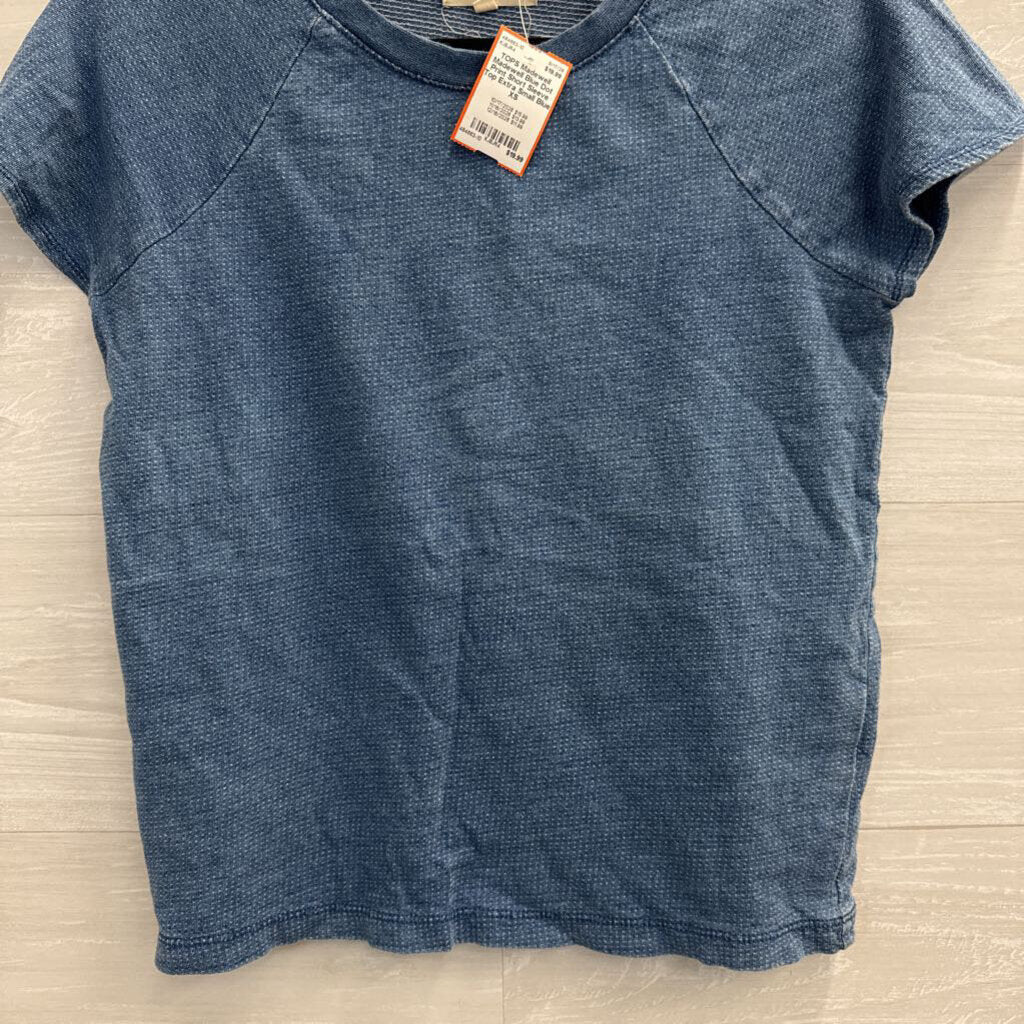 Madewell Blue Dot Print Short Sleeve Top Extra Small