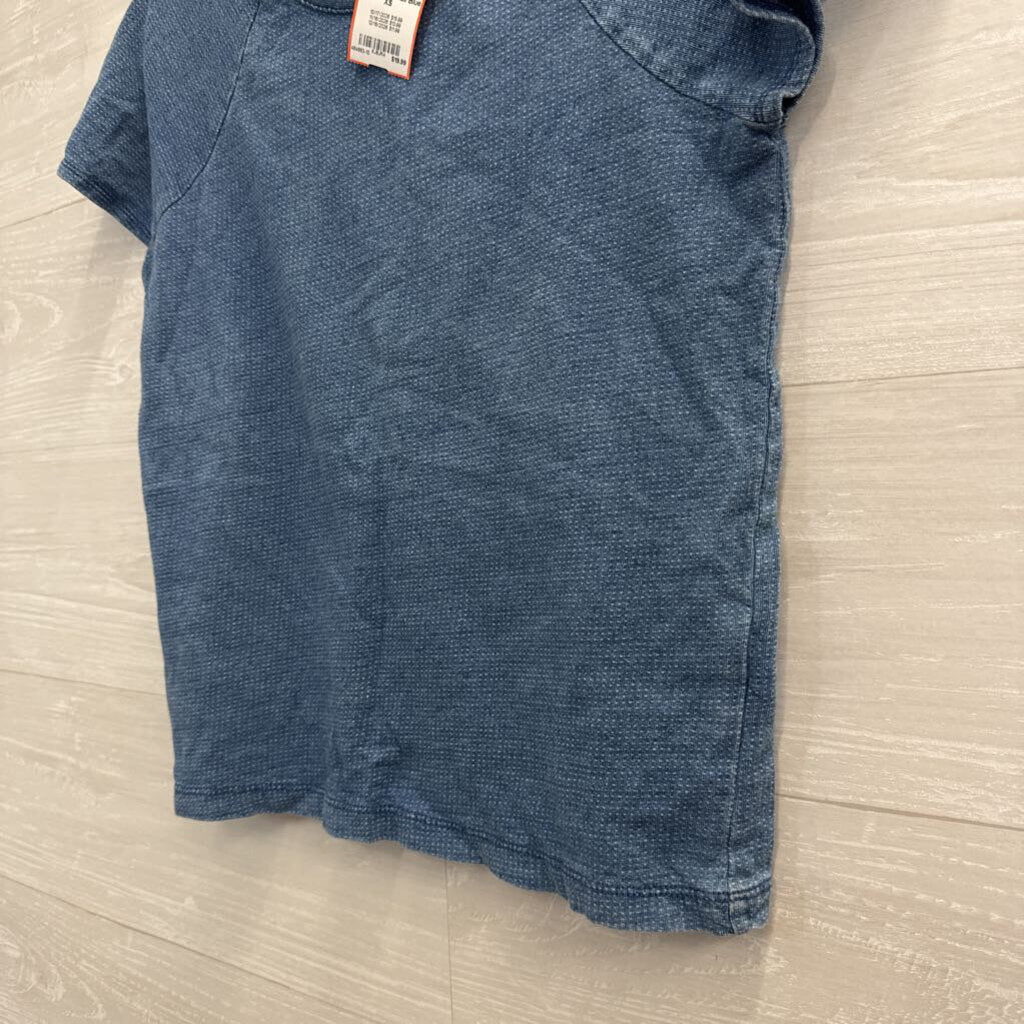 Madewell Blue Dot Print Short Sleeve Top Extra Small