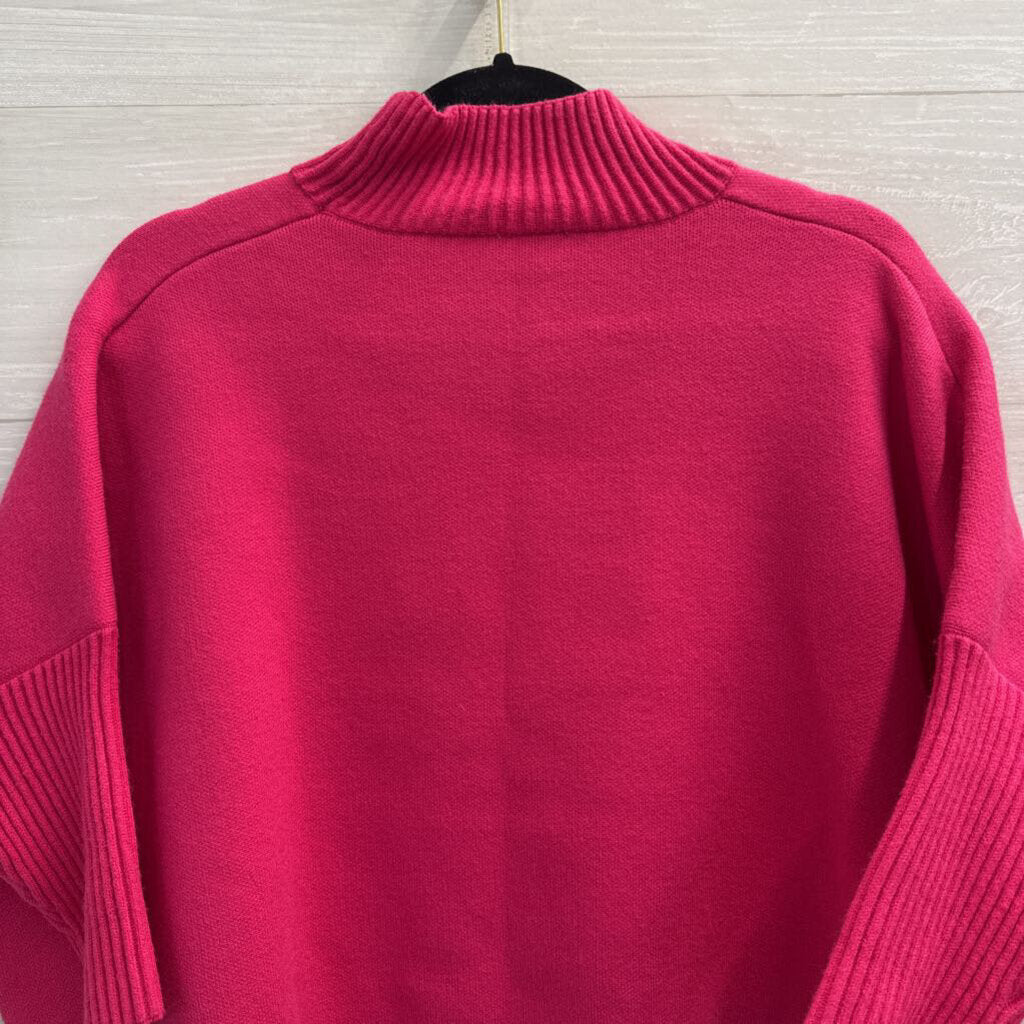 Kerisma Pink Knit Cropped Mock Neck Boxy Sweater One Size