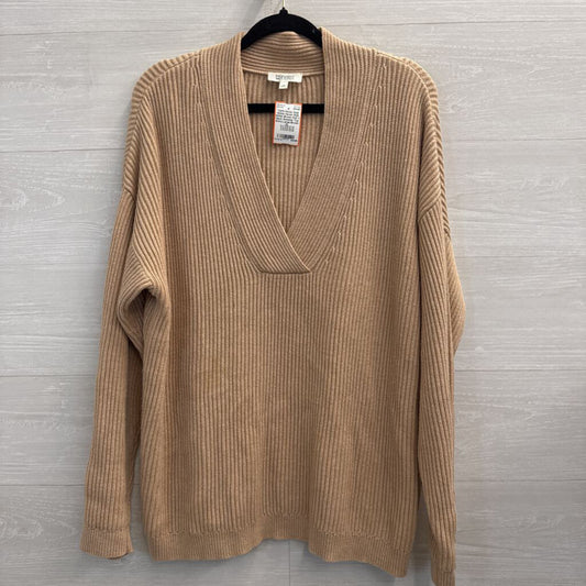 Haven Well Within Brown Knit V Neck Sweater Top Extra Large