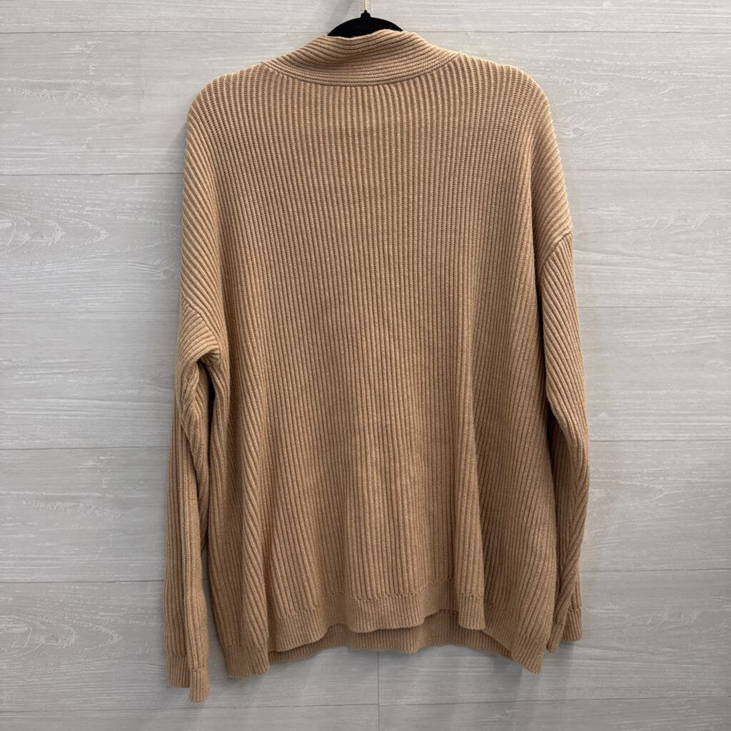 Haven Well Within Brown Knit V Neck Sweater Top Extra Large