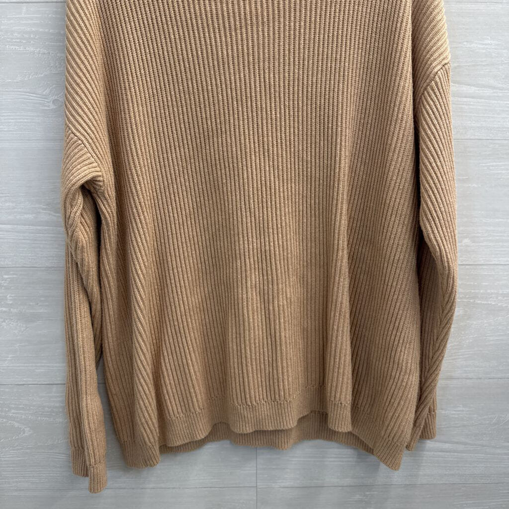 Haven Well Within Brown Knit V Neck Sweater Top Extra Large