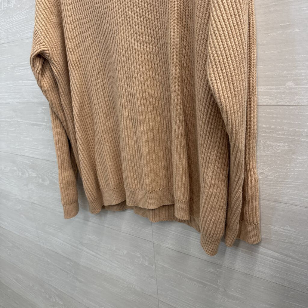 Haven Well Within Brown Knit V Neck Sweater Top Extra Large
