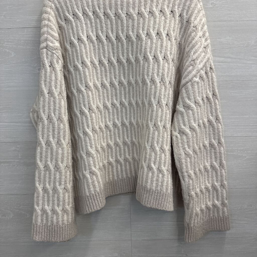 Haven Well Within Beige/ Cream Knit Turtleneck Sweater Extra Large