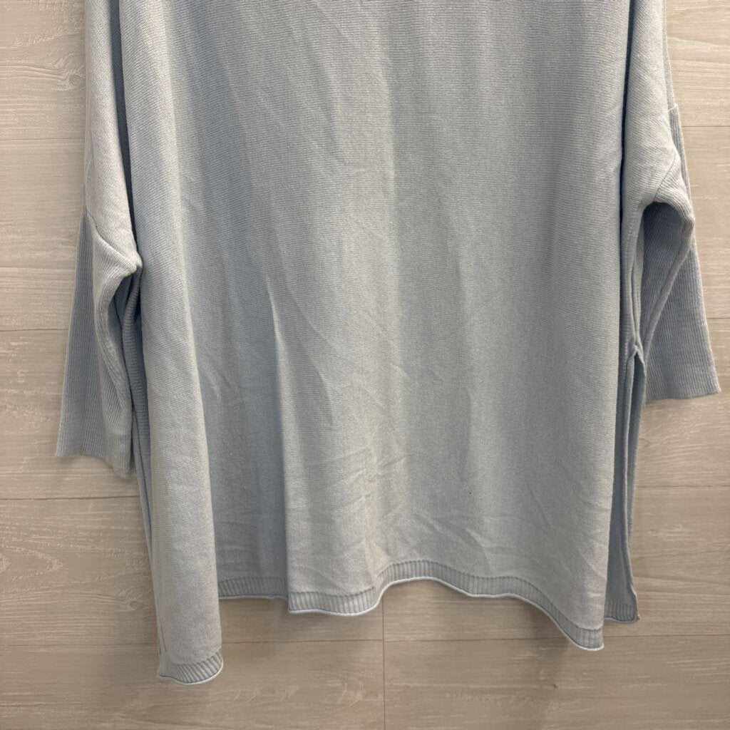 Mersea Blue Knit Long Sleeve Top One Size