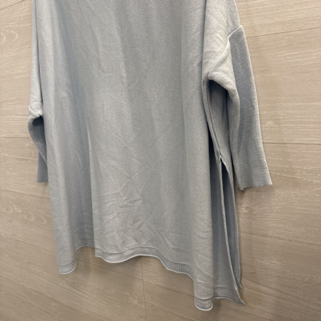 Mersea Blue Knit Long Sleeve Top One Size