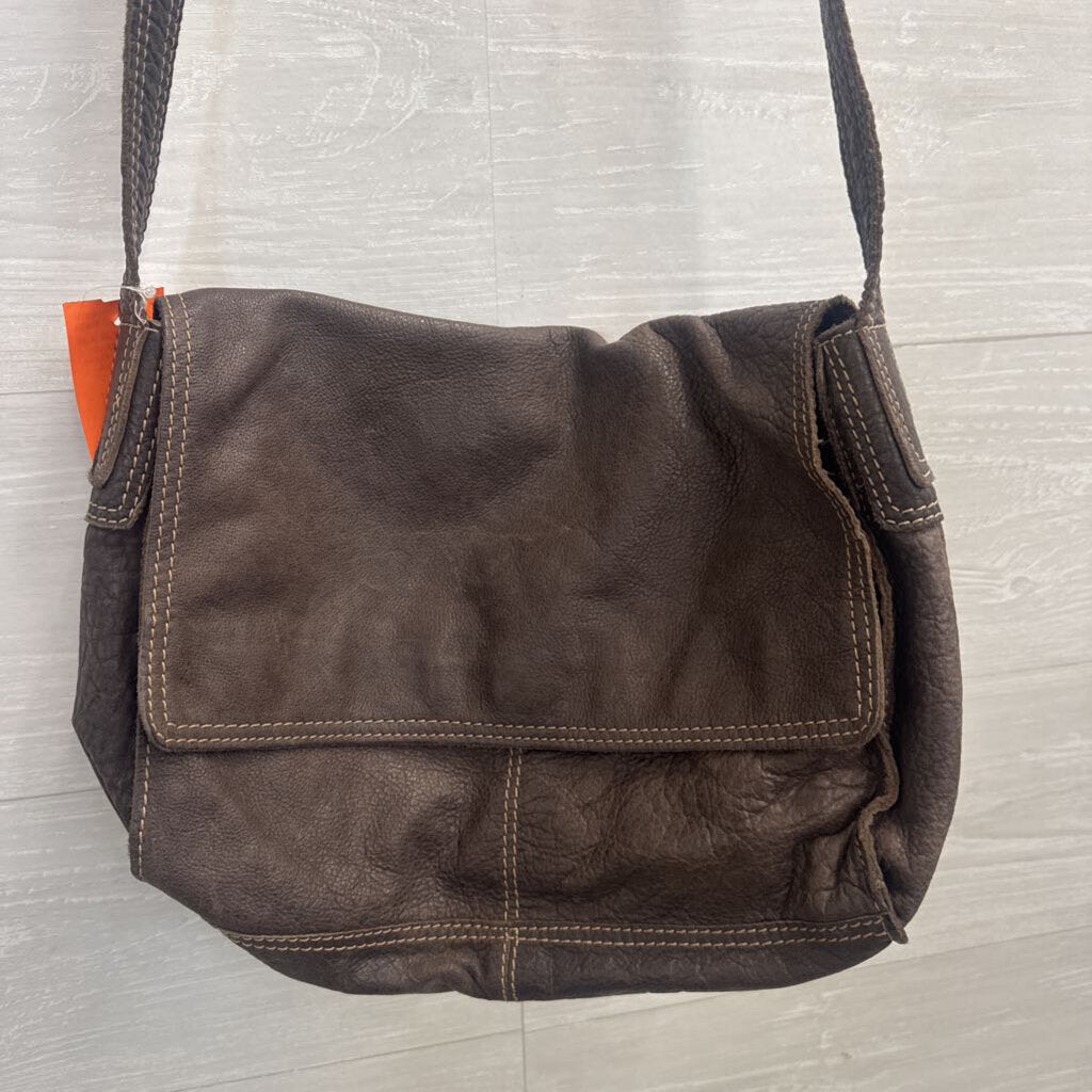 J Jill Brown Slouchy Crossbody Purse