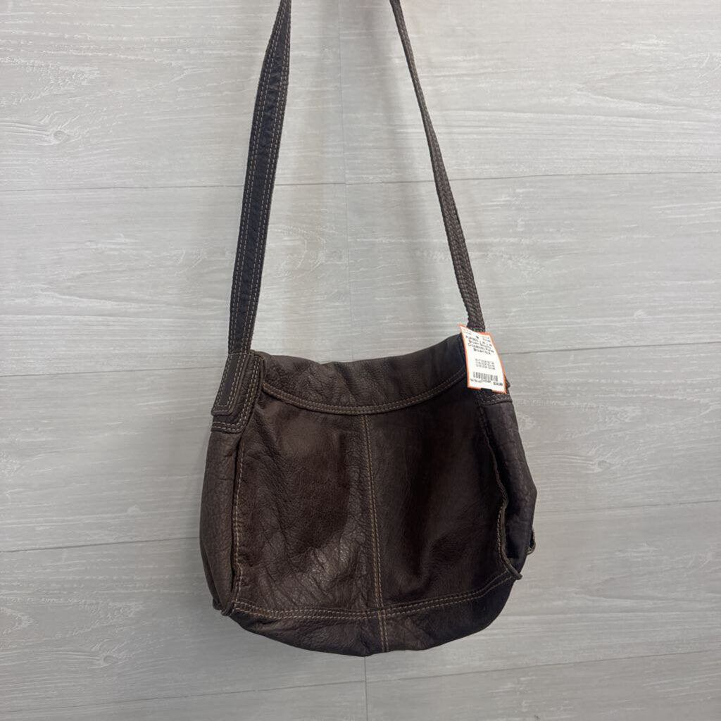 J Jill Brown Slouchy Crossbody Purse