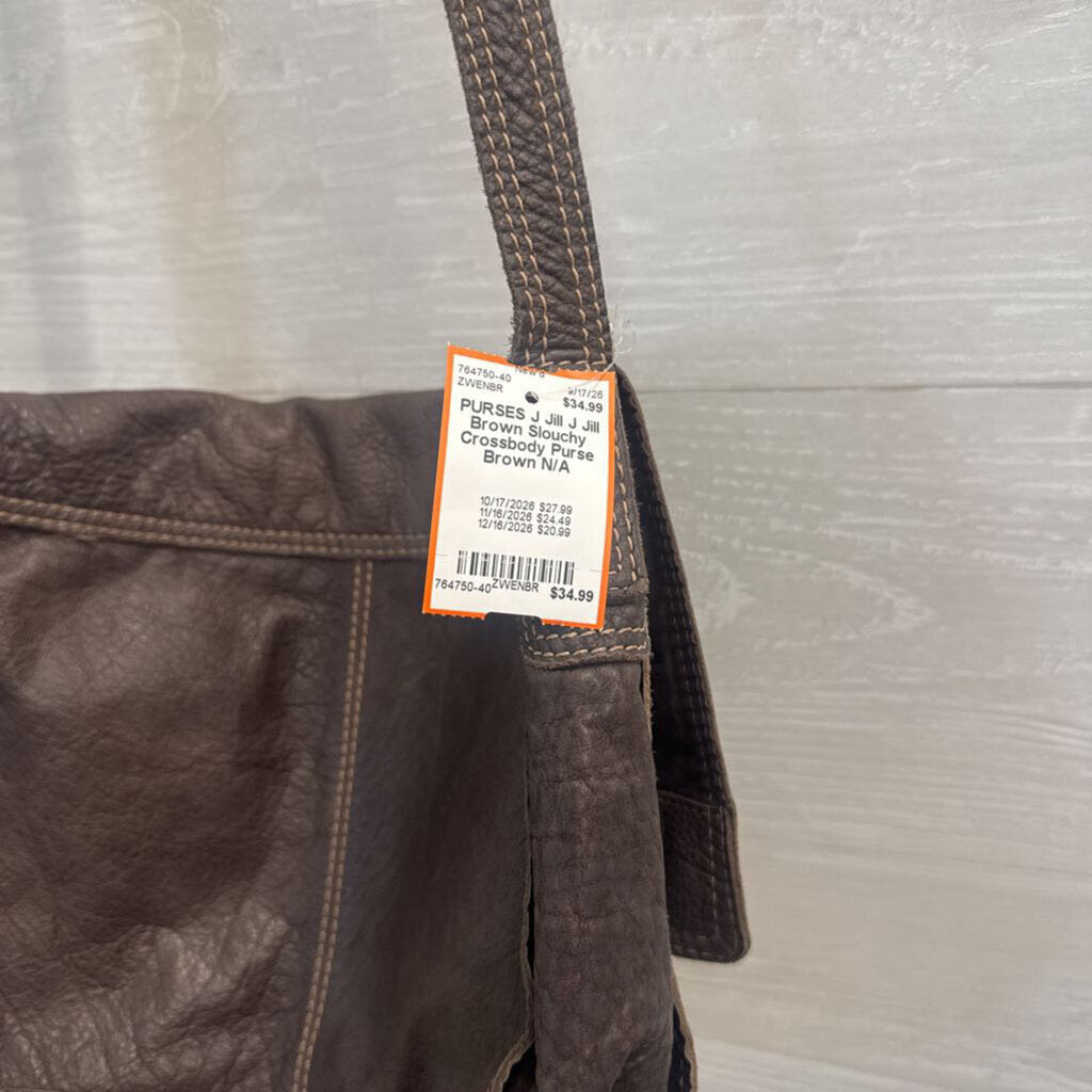 J Jill Brown Slouchy Crossbody Purse