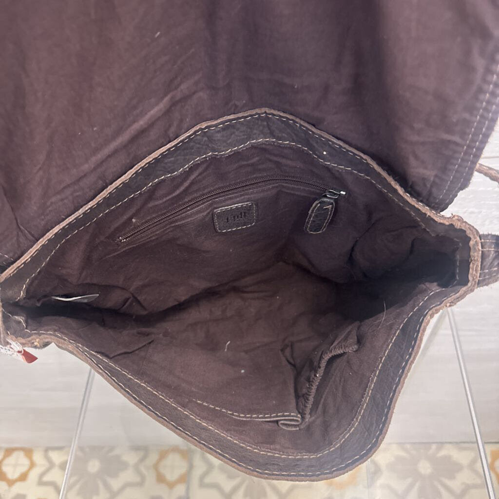 J Jill Brown Slouchy Crossbody Purse