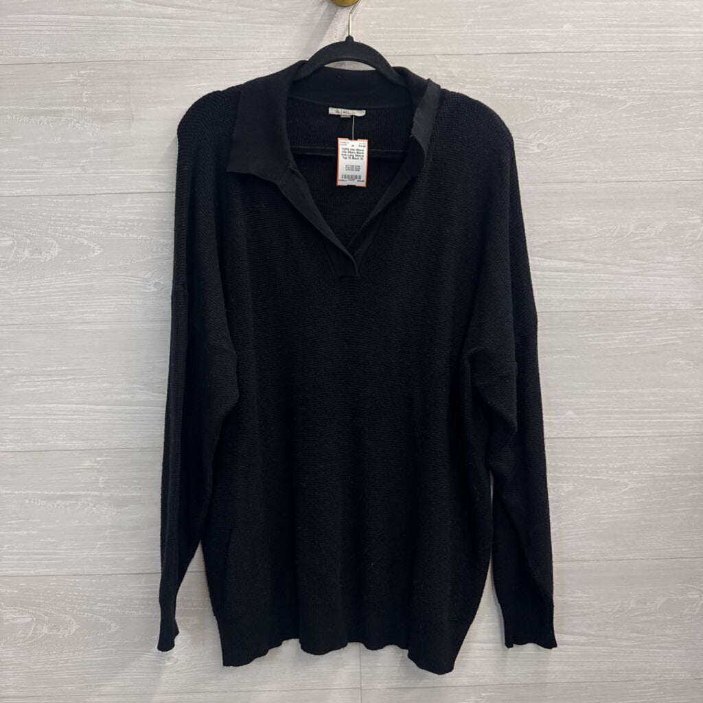 Vila Milano Black Knit Long Sleeve Top 1X