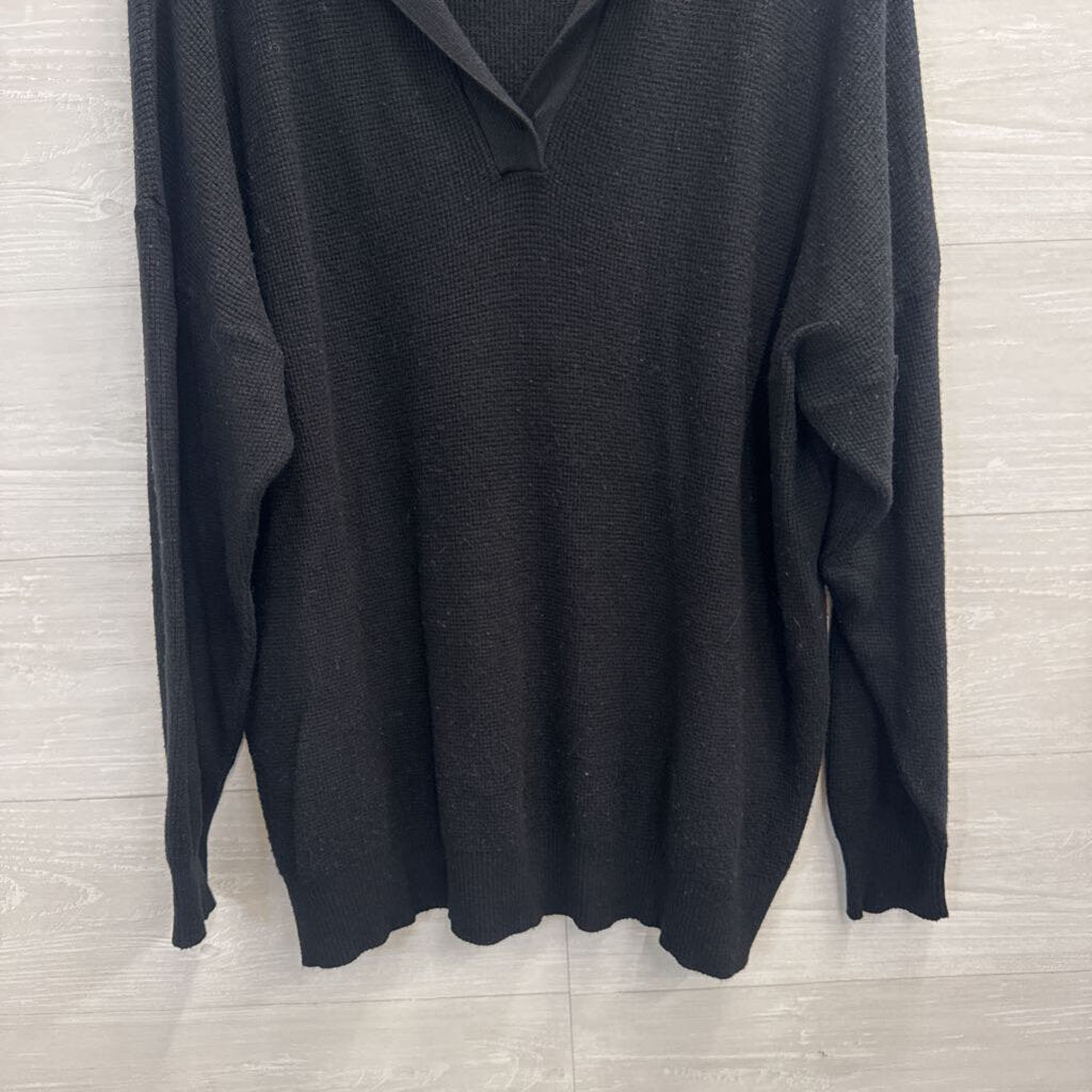 Vila Milano Black Knit Long Sleeve Top 1X