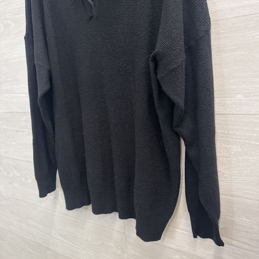 Vila Milano Black Knit Long Sleeve Top 1X