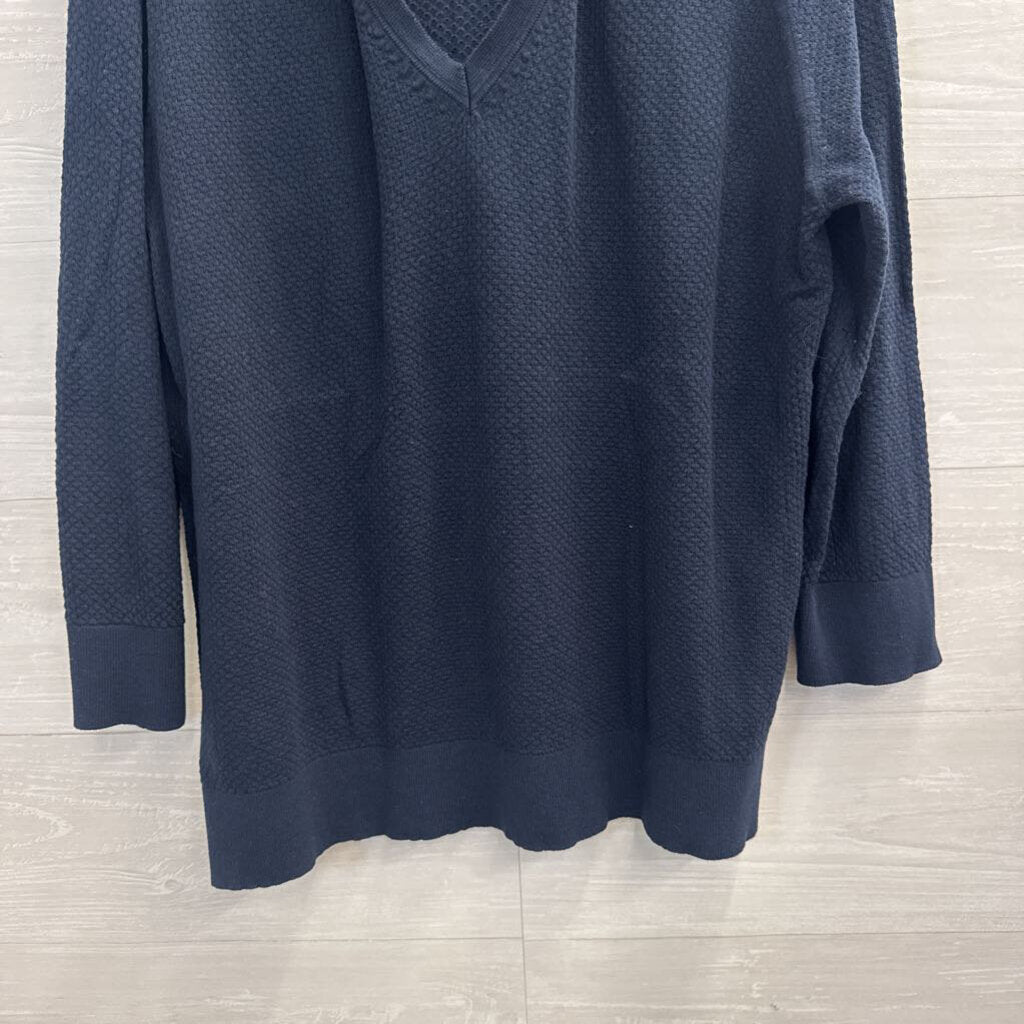 Tommy Hilfiger Navy Knit Long Sleeve Top XXL