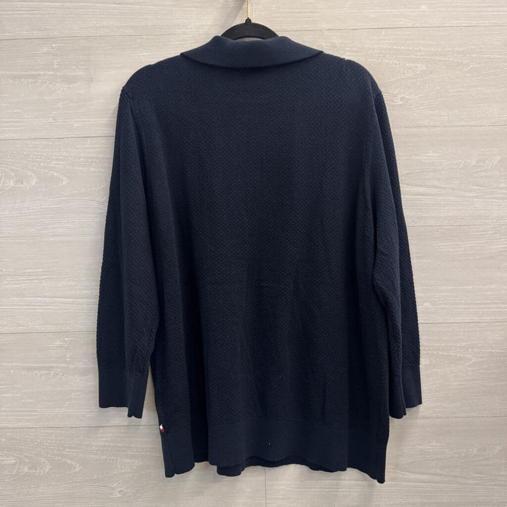 Tommy Hilfiger Navy Knit Long Sleeve Top XXL