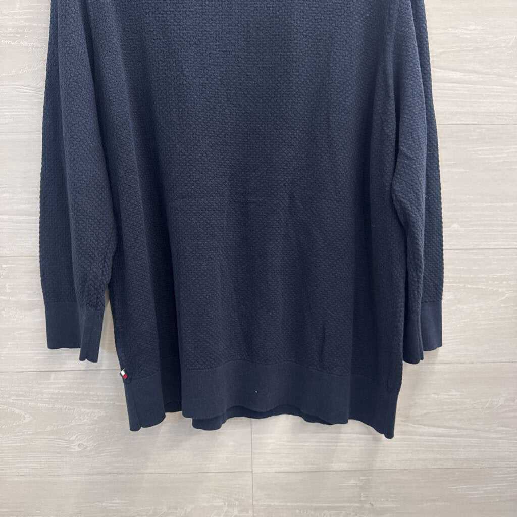 Tommy Hilfiger Navy Knit Long Sleeve Top XXL