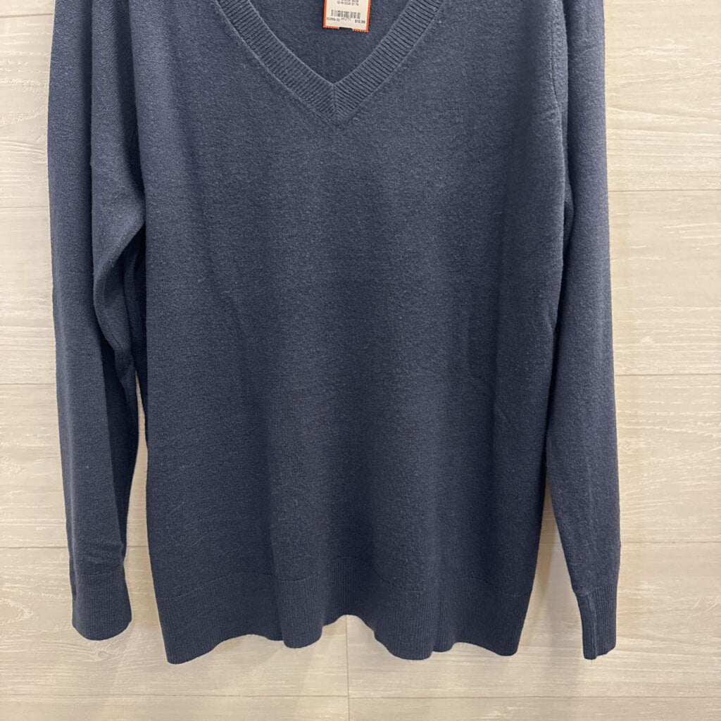 Croft and Barrow Navy Knit Long Sleeve Top XXL